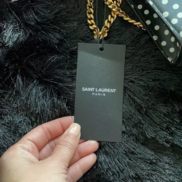 YSL Kate monogram polka dot black/cream shoulder bag ✨ final price ✨ 🎉HP🎉 - Picture 8 of 15